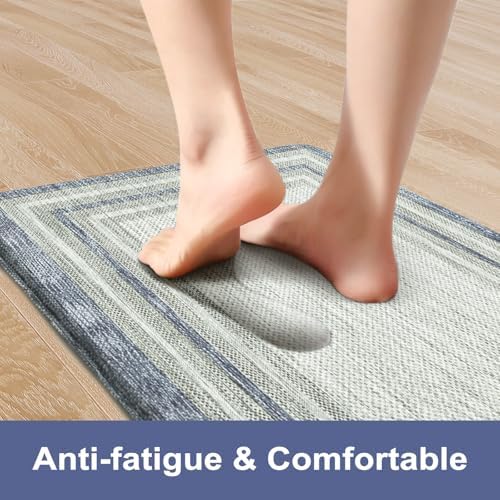 KIMODE Farmhouse Kitchen Runner Rug,17.3" x 59" Anti Fatigue Kitchen Mats