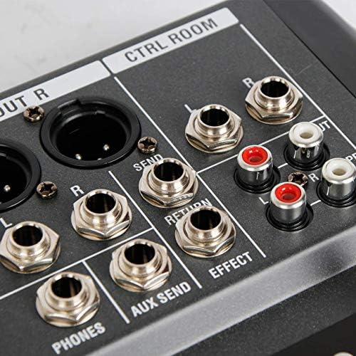 Depusheng Audio Mixer Professional 12 channel,DX12 Sound Board DJ Mixing Console System Interface USB MP3 Input Bluetooth 48V Phantom Power,Black, USB Audio Mixer for PC,for Studio Karaoke Live Music