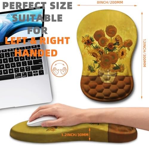 Ergonomic Mouse Pad Wrist Support for Carpal Tunnel Pain Relief