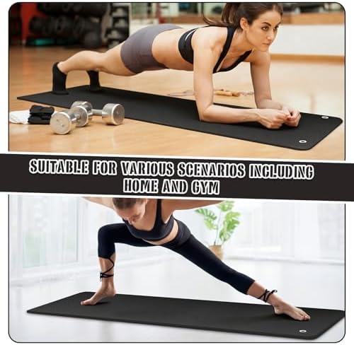 Briwooody Yoga Mat with Hanging Holes