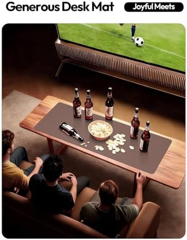 YSAGi Leather Desk Protector, Office Mat, Large Mouse Mat, Non-Slip PU Leather Blotter, Laptop Desk Mat, Waterproof Writing Pad for Office and Home(Chocolate, 63" x 17.2")