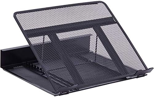 Lorell, LLR80620, Mesh Laptop Stand, 1 Each, Black