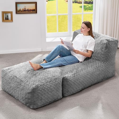 Hobestluk Large Bean Bag Chairs Sofa for Adults Giant BeanBag Couch Lounger