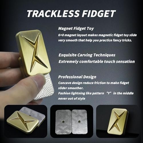 Fidget Toys 2 Pack, Trackless Fidget Slider, Fidget Ring
