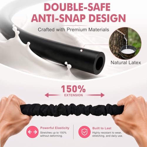 Pedal Resistance Band with Handle, Upgraded Durable Thickened Latex Tubes and Soft Foam Fabric Foot Pedal, Sit Up Exercise Equipment for Abdomen, Waist, Arm, Core/ABS, Leg, Physical Therapy