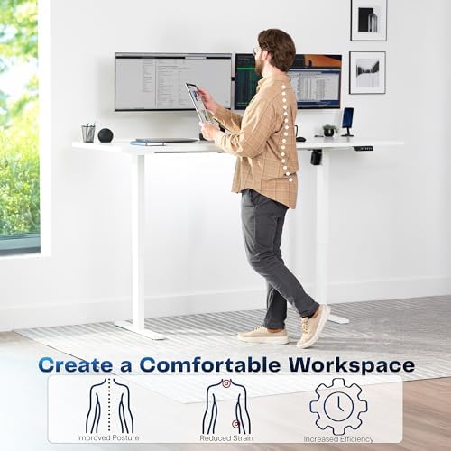 VIVO White 83 x 30 in Standing Desk, DESK-KIT-1W8W