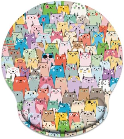 Britimes Ergonomic Mouse Pad with Wrist Support, Cats Cat
