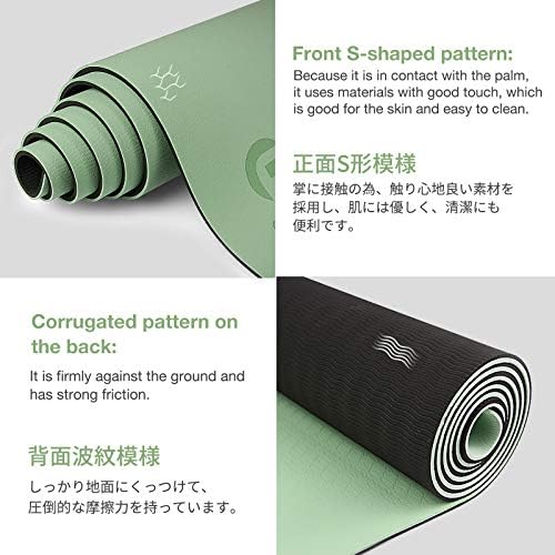 Gruper Yoga Mat Non Slip, Eco Friendly Exercise Mat with Carrying Strap