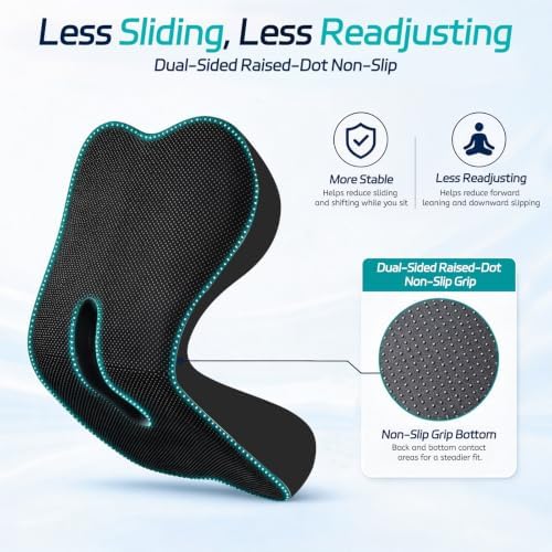 Seat Cushion & Back Support for Tailbone and Lower Back Relief