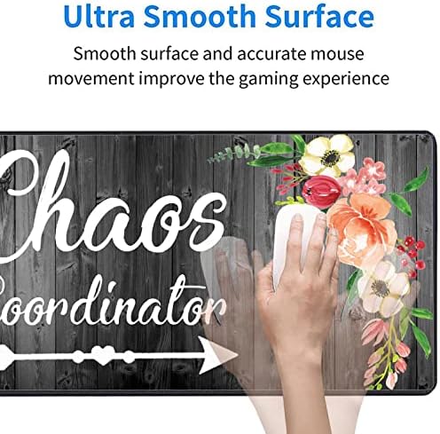 Large Gaming Mouse Pad, Keyboard Wrist Rest pad + Mouse Wrist pad + Coaster Set Extended Waterproof Non-Slip Table mat Suitable for Home Office Learning Games - Chaos Coordinator