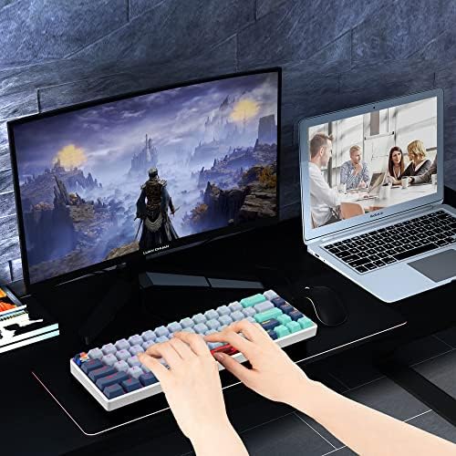 Owpkeenthy 65 Percent Mechanical Gaming Keyboard Hammerhead Shark with Red Switch Ultra Compact RGB Wired 60% Gaming Keyboard N-Key Rollover for PC Gamer Box PS