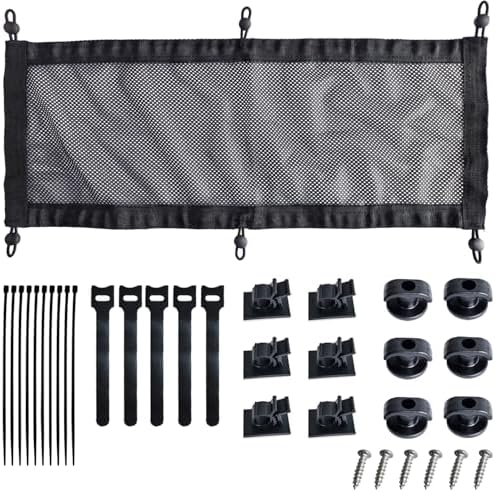 Under Desk Cable Management Net, Screw-in Cord Organizer, 24.5"x9.5"