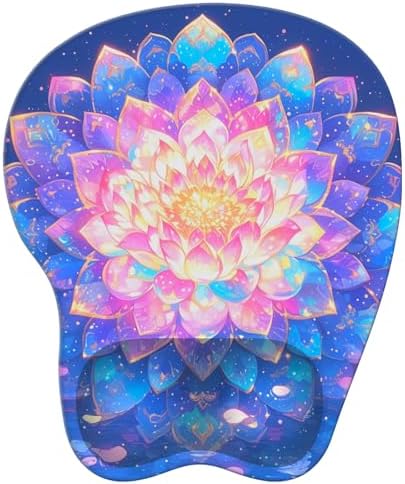 Wrist Support Mouse Pad Anti Slip Rubber Wrist Rest Mousepad 9in X 8in Small Desktop Notebook Mouse Mat for Working and Gaming (M-Beautiful Mandala)