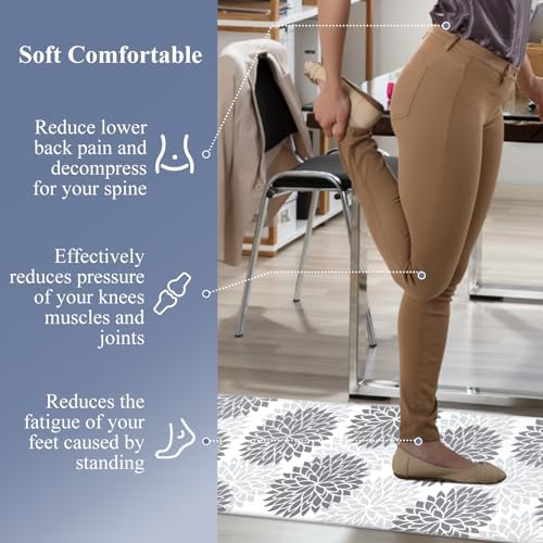 HEBE Anti Fatigue Kitchen Mats for Floor 20"x71", Cushioned Standing Mat