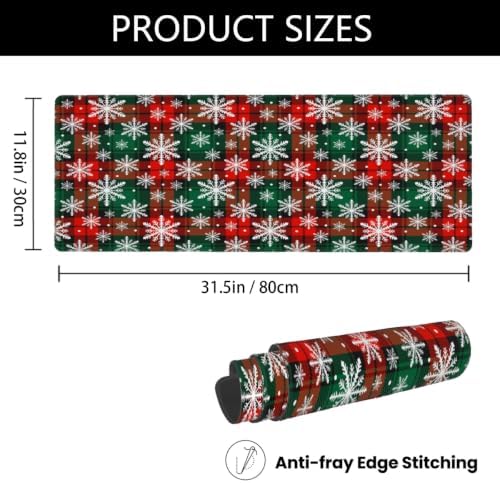 Christmas Large Mouse Pad Non-Slip Rubber Long Gaming Desk Mat