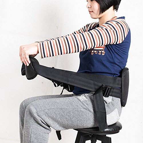 Melo Support belt for better back whole day Lower Back Support Belt -Posture Correcting Harness & Relieve Sciatica, Keeps Back Straight While Seated, Suitable in Office or At Home or Outdoors（Black）