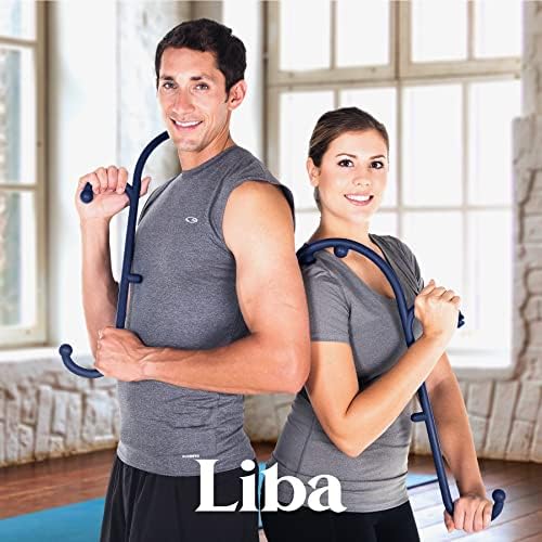 LiBa Back and Neck Massager Trigger Point Hook Therapy Tool Navy