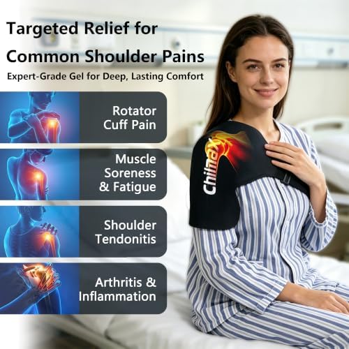 Shoulder Ice Pack Wrap for Rotator Cuff Cold Therapy Brace 2Pack