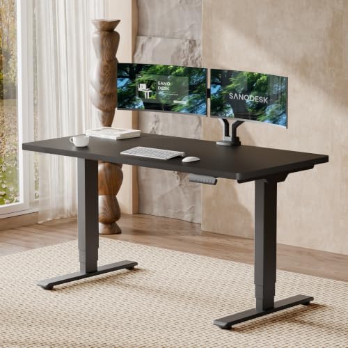 SANODESK Dual Motor Standing Desk 220lbs Height Adjustable Desk