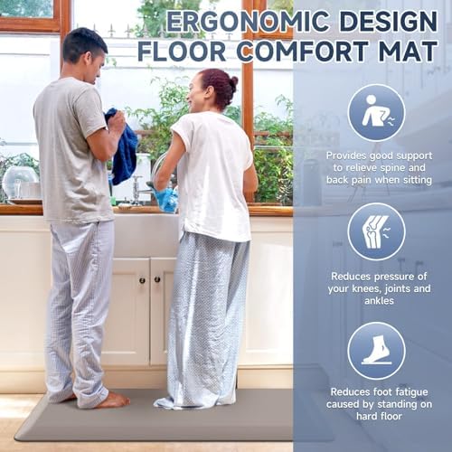 4/5 Inch Thick Kitchen Mats for Floor, StepRite Kitchen Rug for Standing
