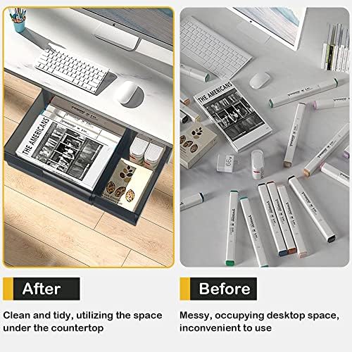 Under Desk Drawer Storage Self-Adhesive, Desk Organizers and Accessories