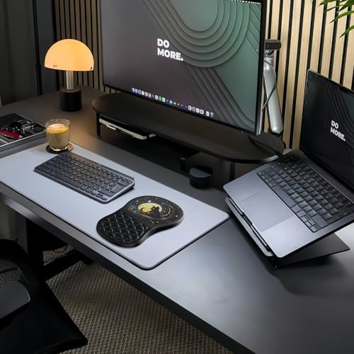Ergonomic Mouse Pad Wrist Support with Massage Design,Cute Cat Wrist Rest Pain Relief Mousepad with Memory Foam,Mousepad for Wireless Mouse