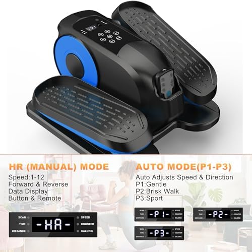 Low Impact Mini Under Desk Elliptical Quiet Electric Leg Exerciser
