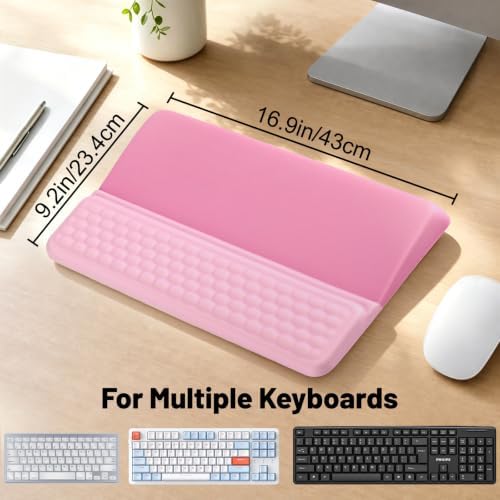 Keyboard Stand with Wrist Rest，Ergonomic Keyboard Riser Holder Lifter Tray