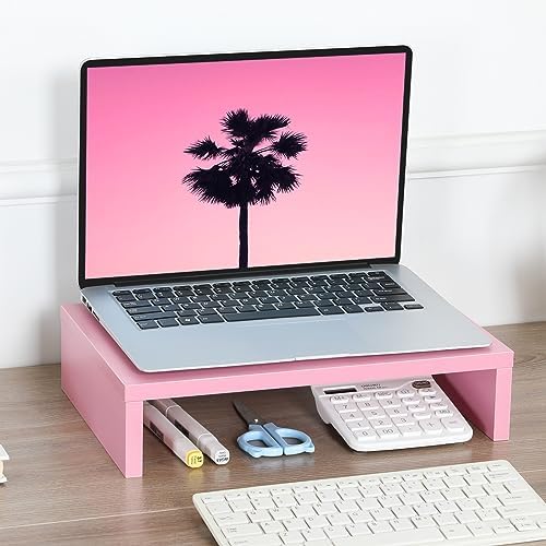 TEAMIX Pink Monitor Stand Riser, Small