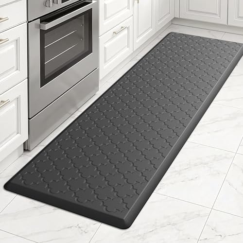 Kitchen Mats for Floor, Long Anti Fatigue Cushioned Mat, Black