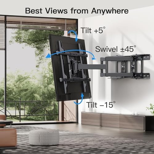 Pipishell Full Motion 24'' Studs TV Wall Mount for 40–84 inch TVs