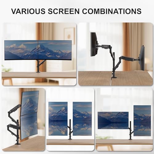 WALI Vertical Dual Monitor Mount for 13-40 inch Screens, up to 26.4 lbs
