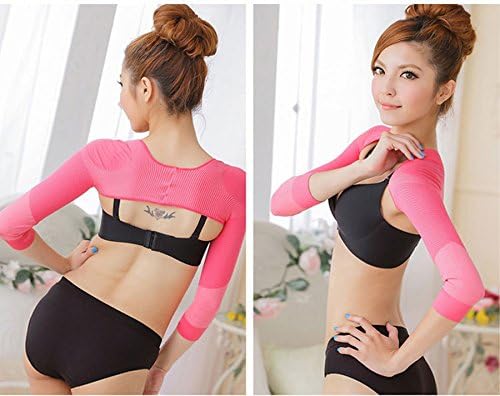 Gudessly Women's Slimming Arm Shapers Back Shoulder Support Wrap Correct Posture Corrector Humpback (XL(fit US M), Black)