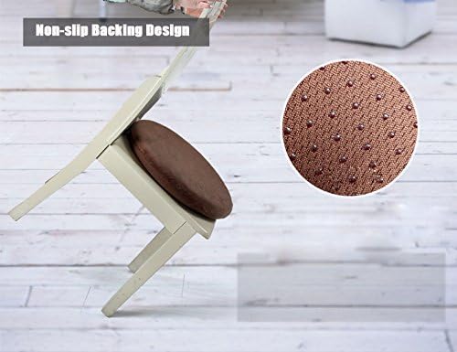 Sigmat Memory Foam Seat Cushion Anti-Slip Soft Round Stool Cushion Chair Pad 16 Inch Camel