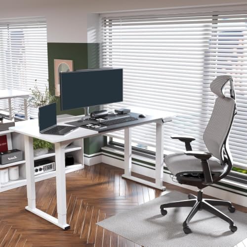 SANODESK 4-Leg 63''x28'' Large Electric Height Adjustable Standing Desk