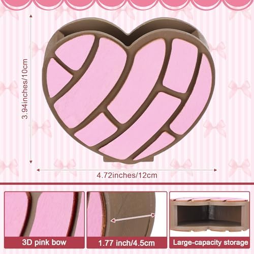 Tenceur Mexican Concha Heart Pencil Holder Pink Large Capacity Organizer