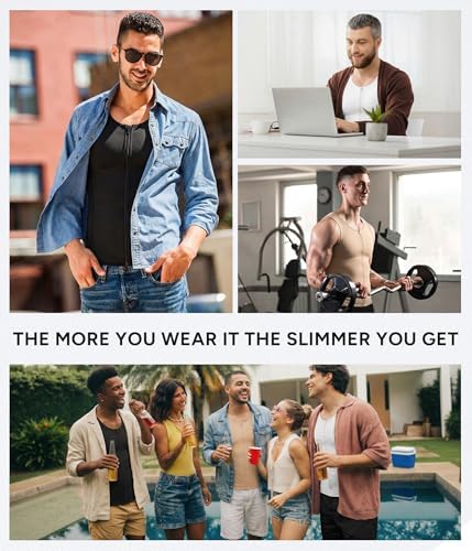 Nebility Compression Shirt Men Fajas Hombres Shapewear Tank Top Body Shaper