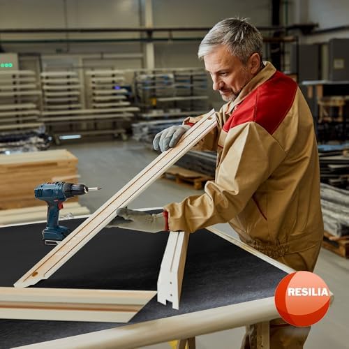 RESILIA Work Bench Mat - 28" X 96" X 0.06" Scratch-Resistant PVC Mats - Protect Your Workbench, Table, or Tool Station from Painting, Woodworking, Crafting, Building, & More, Black, Made in USA