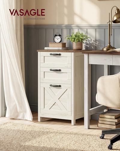 VASAGLE File Cabinet, 3-Drawer Filing Cabinet for Home Office