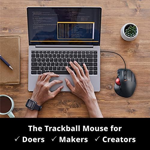 ELECOM EX-G Ergonomic Thumb ControlTrackball Mouse Wired M-XT2URBK-G