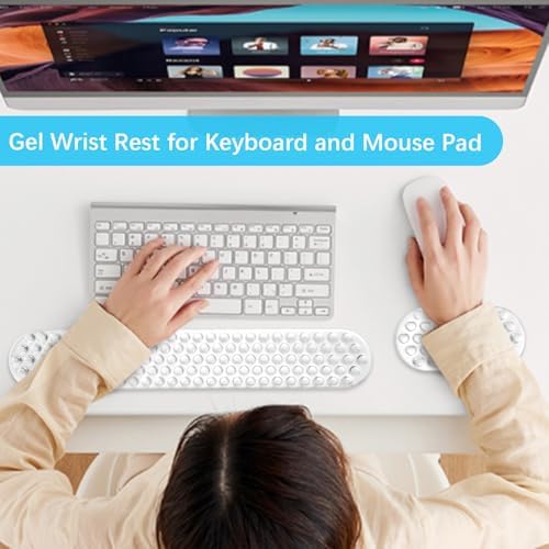 MOSISO Gel Wrist Rest Support for Mouse Pad&Keyboard Set, Transparent