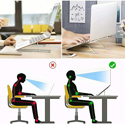 PRO Stand Compatible with Samsung Galaxy Tab S6 Lite (2022) Durable Adjustable Desktop Holder, Portable, up to 21" Screens and 50 pounds! [Silver]
