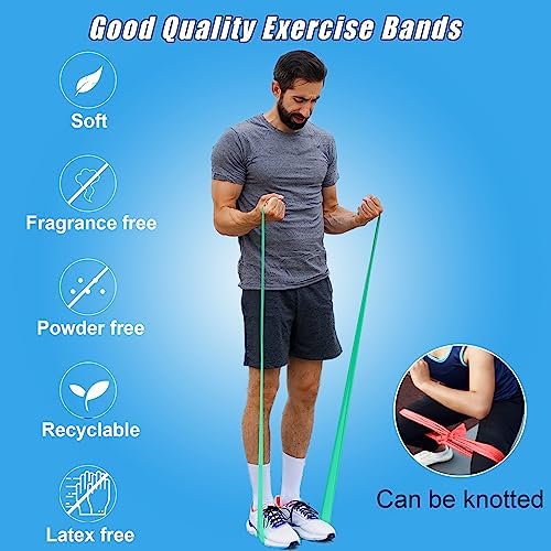 Resistance Bands Set for Physical Therapy, Rehab, Yoga and Pilates