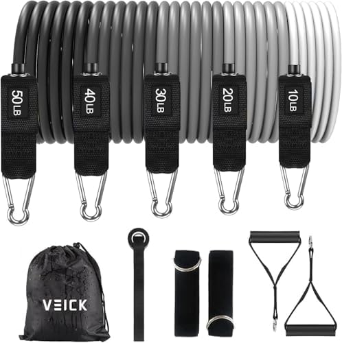 VEICK Resistance Bands with Handles, Exercise Tube Bands Set for Workouts