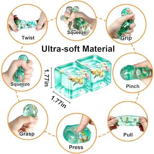 Slow Rising Squishy Toys Pack - Gifts For Teens Men Women Adults, Fidget Toys Sensory Squeeze Toy For Stress Relief, Anxiety Relief Toys For Teens Adults Men Desk Toy Accessory, Stocking Stuffer Gifts