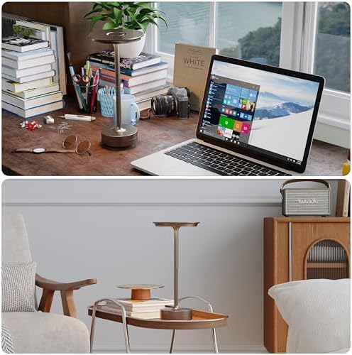 TBBGA 2 Pack Rechargeable Table Lamps Cordless, 5000mAh Outdoor Table Light