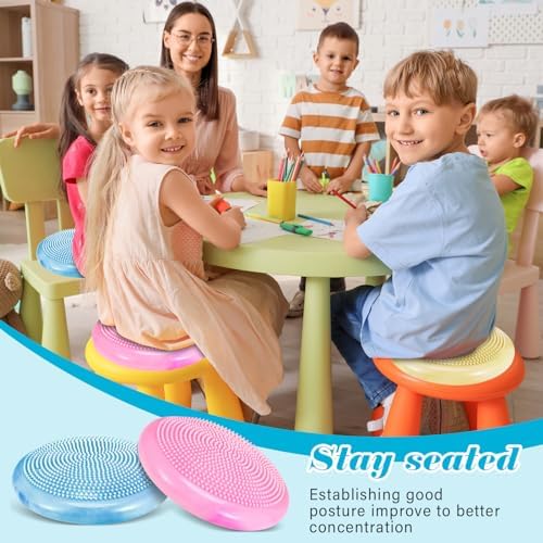 Libima 4 Pcs Wiggle Seat for Kids Inflated Wobble Cushion