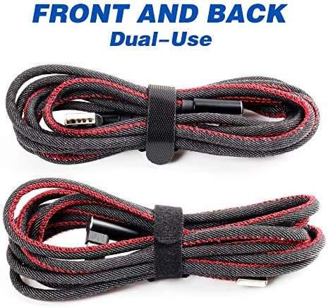 OneLeaf 80PCS Reusable Cable Ties, Black Adjustable 6-Inch Cord Organizer Ties, Multi-purpose Hook Loop Cable Management Wire Ties for Organizing Home, Office, Data Centers (Pack of 2)