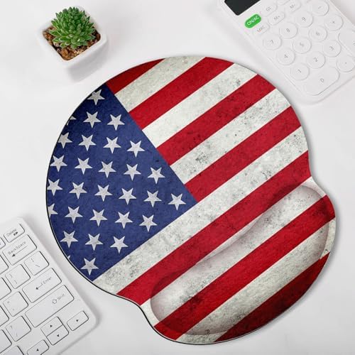 KONVINIT Ergonomic Mouse Pad with Wrist Rest, Small Mousepad with Non-Slip Rubber Base and Smooth Surface, Beach Mouse Pads for Desk, Office Desk Accessories
