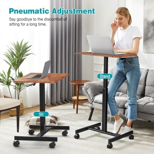 DUMOS Mobile Small Standing Desk, Laptop Desk, Home Office